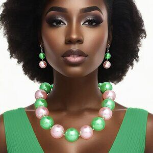 Pink & Green AKA Jumbo Pearl Set